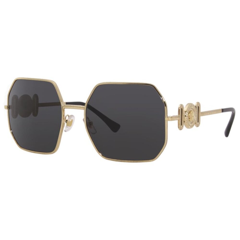 Versace Dark Gray Irregular Ladies Sunglasses